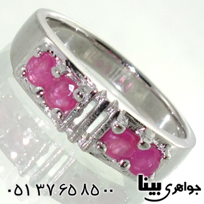 انگشتر یاقوت سرخ زنانه طرح مینا