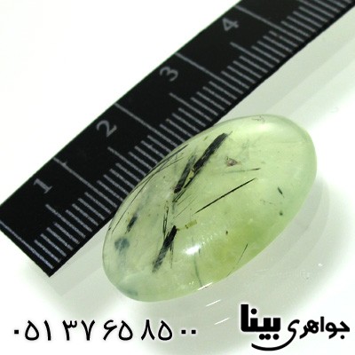 نگین انگشتر یشم مویی بیضی شفاف