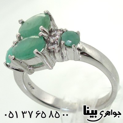 انگشتر زمرد زنانه طرح شهرزاد