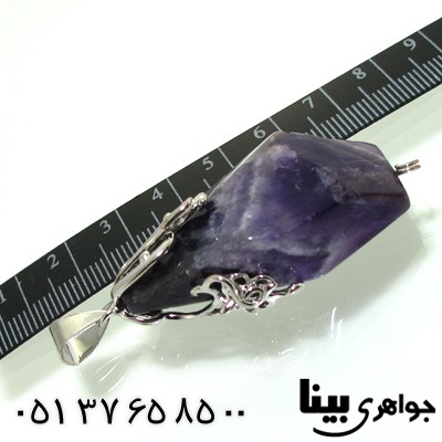 گردنبند آمتیست درشت سنگ درمانی