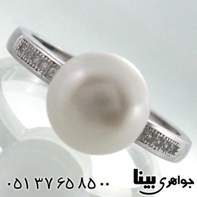 انگشتر مروارید زنانه طرح حلقه