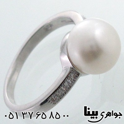 انگشتر مروارید زنانه طرح حلقه