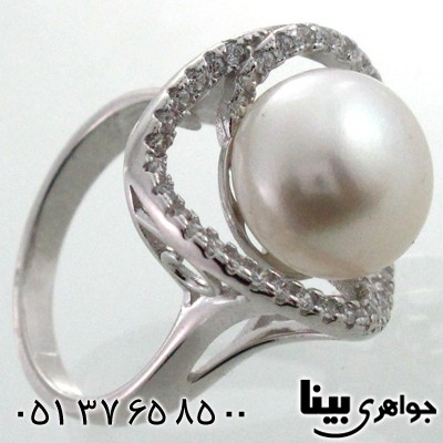 انگشتر مروارید زنانه دور نگین