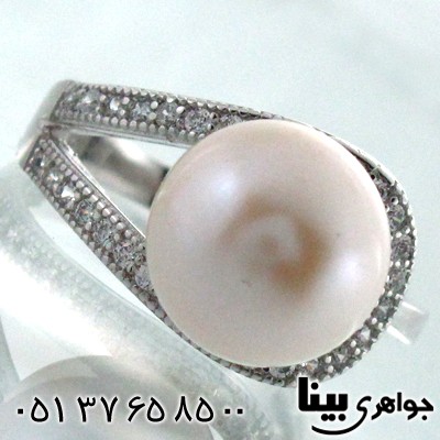 انگشتر مروارید زنانه طرح اشک