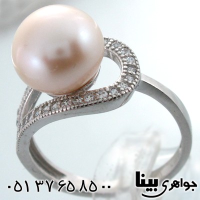 انگشتر مروارید زنانه طرح اشک