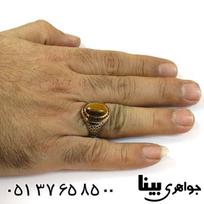 انگشتر چشم ببر مردانه درشت