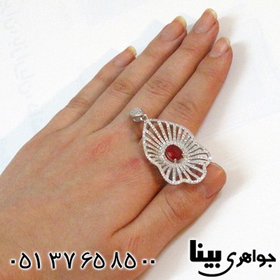گردنبند ابسیدین زنانه درشت یاقوتی