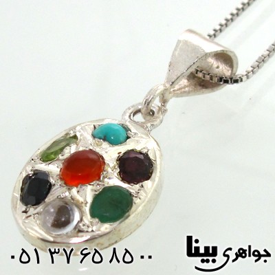 گردنبند چند جواهر عقیق یمنی طرح زهره