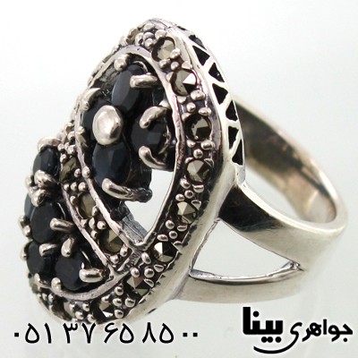 انگشتر یاقوت کبود زنانه طرح مهوش درشت