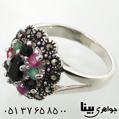 سرویس چند جواهر زنانه یاقوت و زمرد طرح مارکازیت