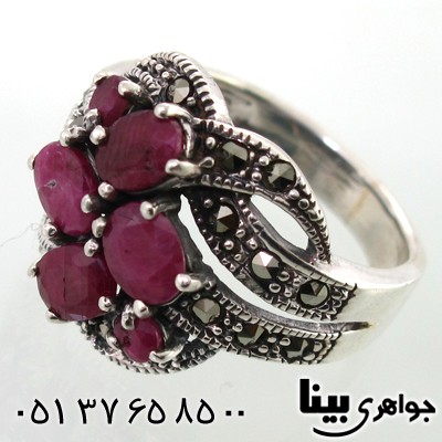 انگشتر یاقوت سرخ زنانه طرح  مینا