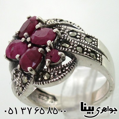 انگشتر یاقوت سرخ زنانه طرح  مینا