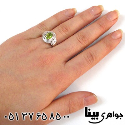 انگشتر زبرجد زنانه طرح یلدا