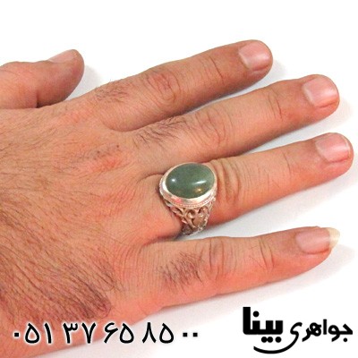 انگشتر یشم مردانه درشت نماد آرامش