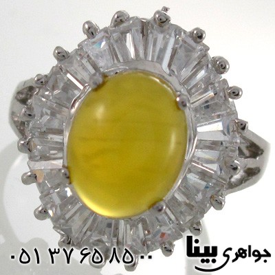 انگشتر عقیق شرف الشمس زنانه طرح مینیا