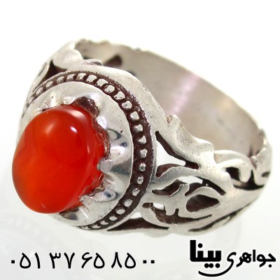 انگشتر عقیق یمنی مردانه طرح مدرن