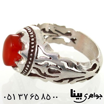 انگشتر عقیق یمنی مردانه طرح مدرن