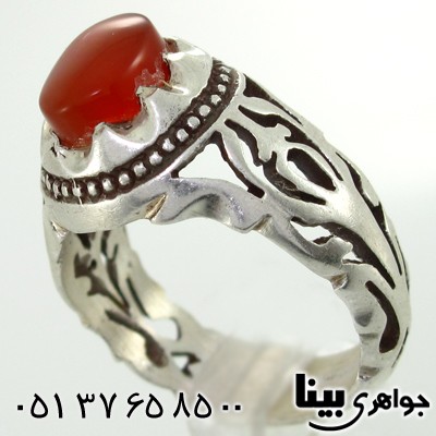 انگشتر عقیق یمنی مردانه طرح مدرن