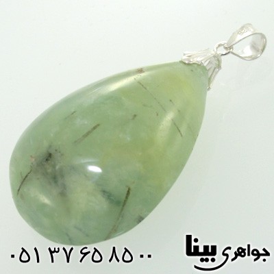 گردنبند یشم مویی درشت طرح ماهو مخصوص سنگ درمانی