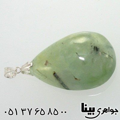 گردنبند یشم مویی درشت طرح ماهو مخصوص سنگ درمانی