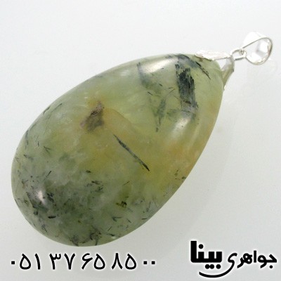 گردنبند یشم مویی درشت طرح اشک مخصوص سنگ درمانی