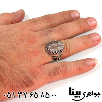 انگشتر دُر مویی مردانه درشت