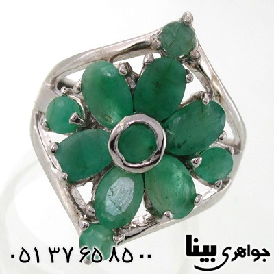 انگشتر زمرد زنانه طرح تارا