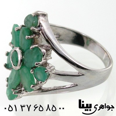 انگشتر زمرد زنانه طرح تارا