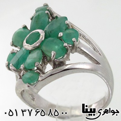 انگشتر زمرد زنانه طرح تارا
