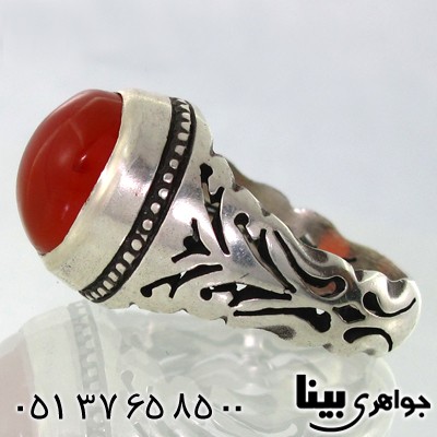 انگشتر عقیق یمنی مردانه خوشرنگ