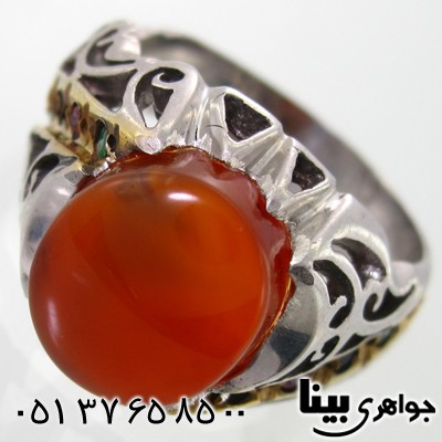 انگشتر عقیق یمنی مردانه اصیل درشت