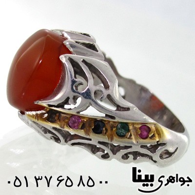 انگشتر عقیق یمنی مردانه اصیل درشت