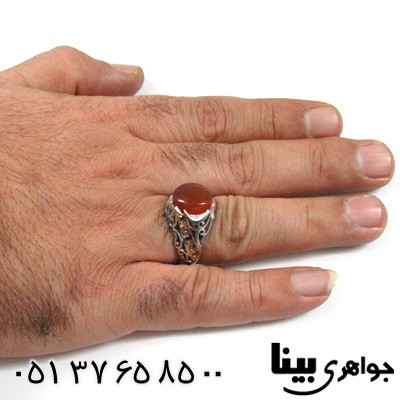 انگشتر عقیق یمنی مردانه اصیل درشت