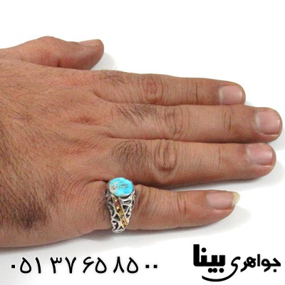انگشتر فیروزه شجری نیشابوری اصیل درشت