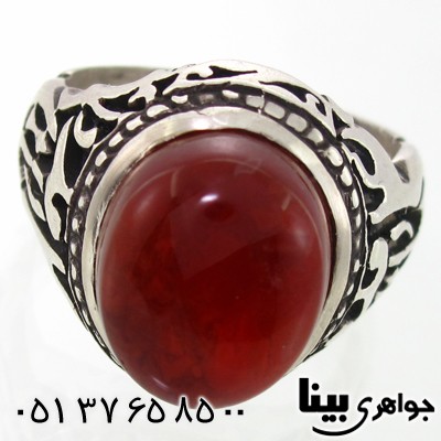 انگشتر دُر خونی مردانه یا علی مدد کمیاب