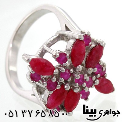انگشتر یاقوت سرخ زنانه طرح صحبا