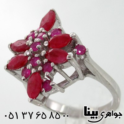 انگشتر یاقوت سرخ زنانه طرح صحبا