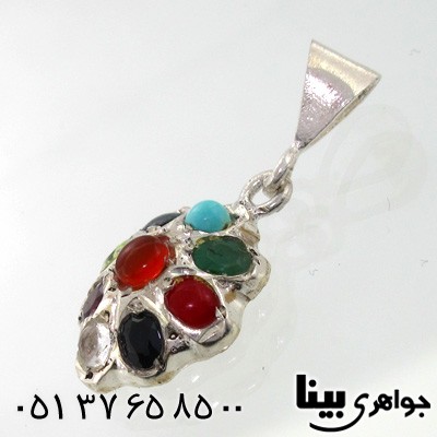 گردنبند چند جواهر عقیق یمنی طرح رخسا