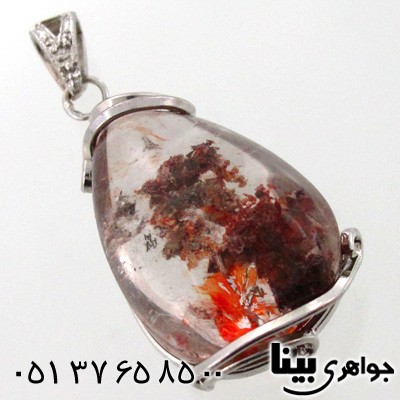 گردنبند کوارتز با نقش گل و بوته