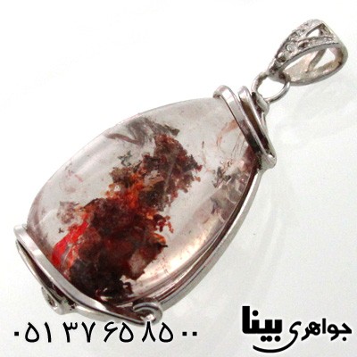 گردنبند کوارتز با نقش گل و بوته