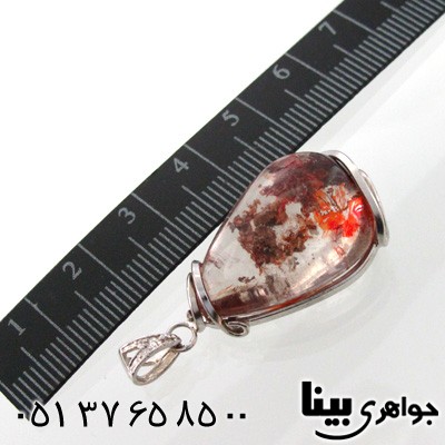 گردنبند کوارتز با نقش گل و بوته
