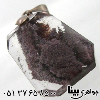 گردنبند کوارتز خزه ای خوش تراش