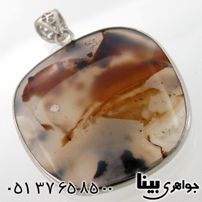 گردنبند عقیق شجری مربعی