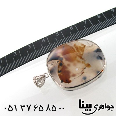 گردنبند عقیق شجری مربعی