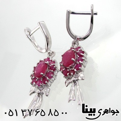 گوشواره یاقوت سرخ زنانه طرح هستی