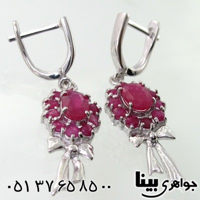گوشواره یاقوت سرخ زنانه طرح هستی