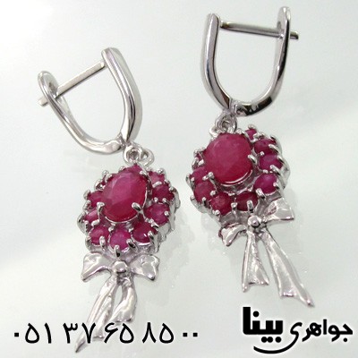 گوشواره یاقوت سرخ زنانه طرح هستی