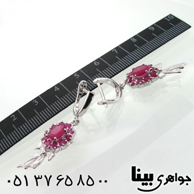 گوشواره یاقوت سرخ زنانه طرح هستی