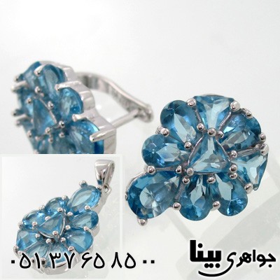 سرویس توپاز زنانه طرح دانه برف