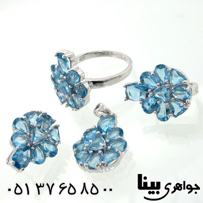سرویس توپاز زنانه طرح دانه برف